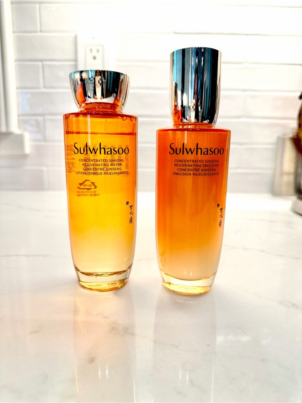Sulwhasoo Concentrated Ginseng Rejuvenating Serum & Emulsion - Orange Gradient